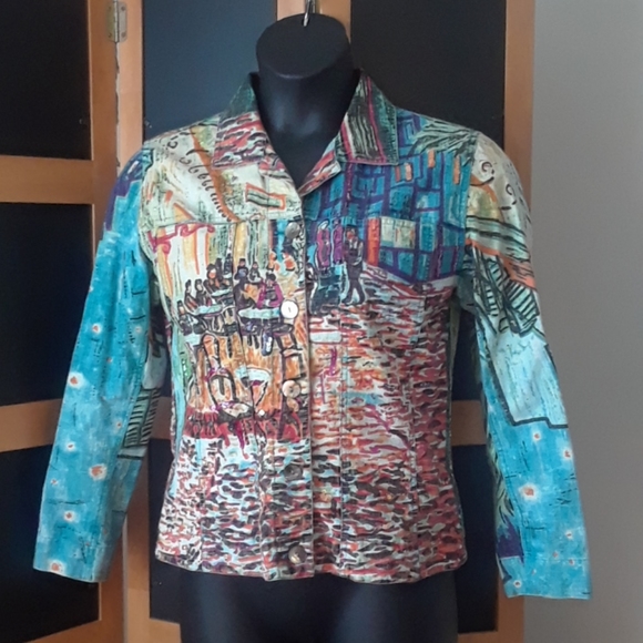Art Mural VINTAGE Denim Jacket - Picture 2 of 16